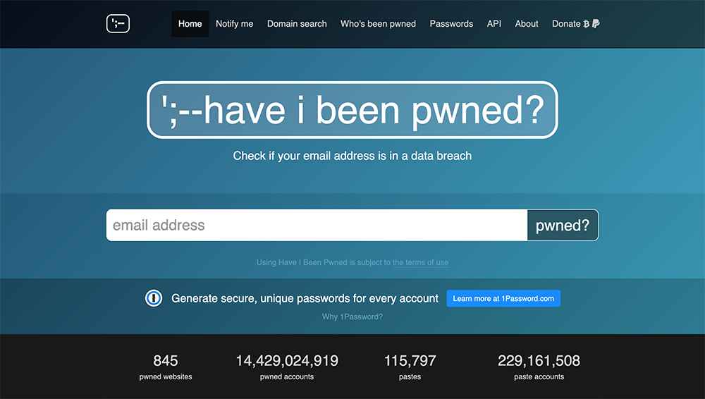 Have you been pwned?
